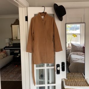 H&M Tie Camel Coat